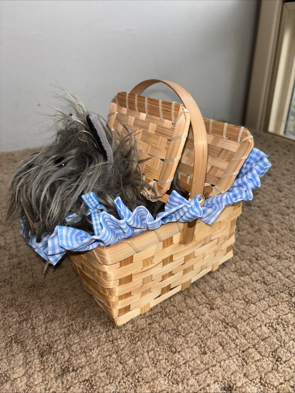 Wizard of Oz Dorothy dog Toto in Woven Basket costume accessory